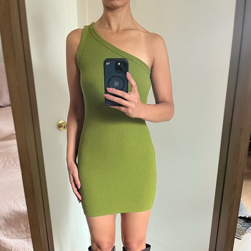 UO green ribbed dress